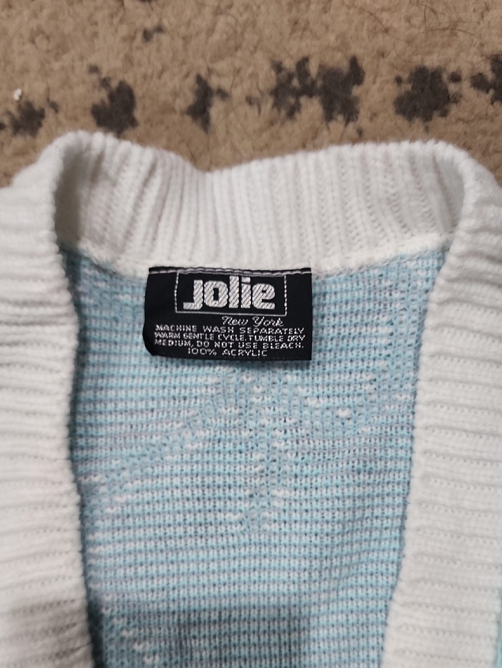 Vintage Sweater by Jolie Women's Light Cardigan Sweater Made in USA Small/Medium - Picture 3 of 3